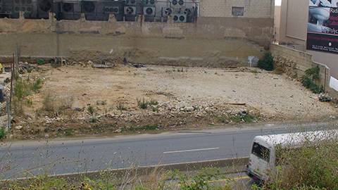 Land Lot1, lower north side, view5. Empty Lot. Located in Jissr, Jbeil, lebanon.