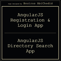 2 AngularJS Web App.